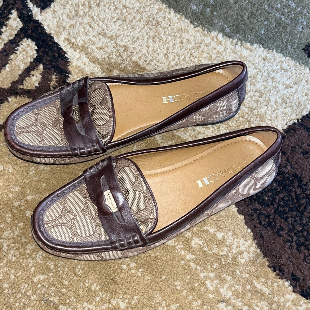 Coach penny loafers